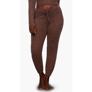 SKIMS Cozy Knit Boucle Jogger Teddy Brown Drawstrings Lounge Stretch Size 4X/5X